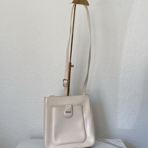 Vintage White Tan Longchamp Bag - Picture 3 of 13